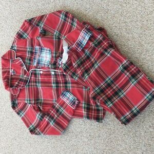 Lands' End Plaid Flannel Women's Pajama Set Small